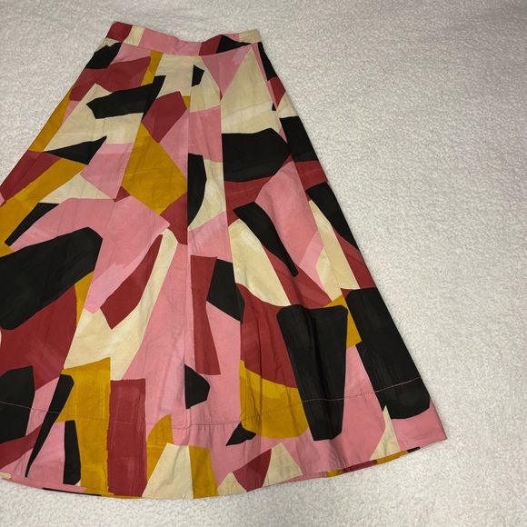 Zara ZW Collection Women Multicolor Geometric Print Maxi Skirt - Picture 2 of 10